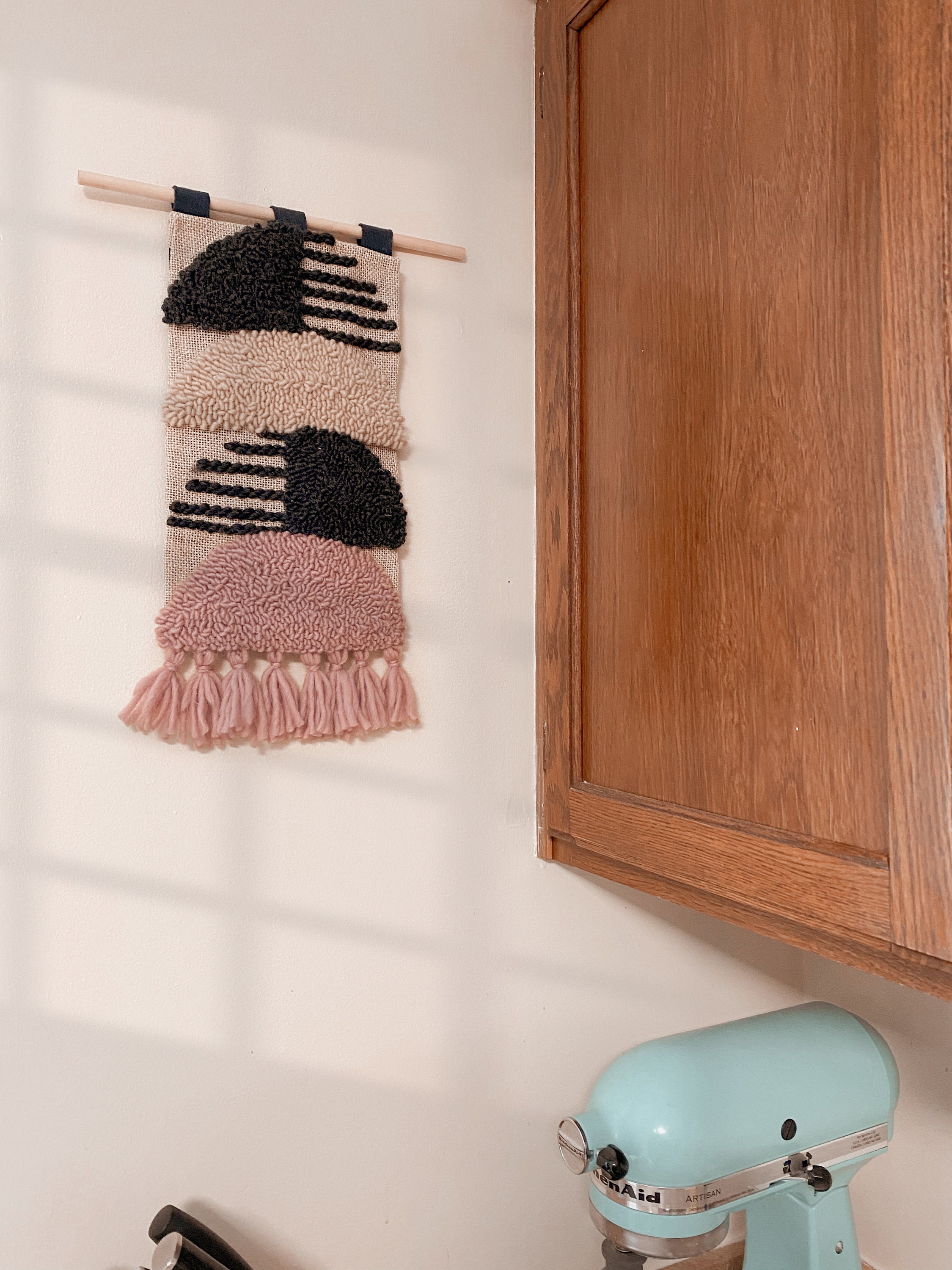 Abstract Punch Needle Wall Hanging Etsy