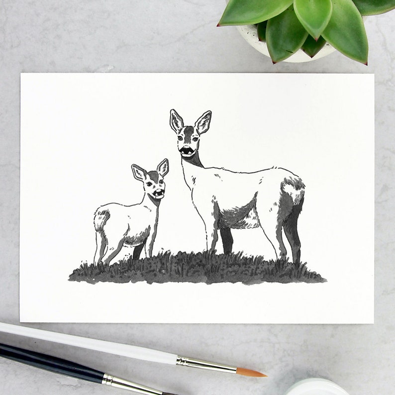 Custom original ink drawing of an animal or pet of your choice Disegno a inchiostro originale e personalizzato di un animale a tua scelta image 3