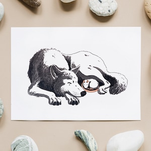 Custom original ink drawing of an animal or pet of your choice Disegno a inchiostro originale e personalizzato di un animale a tua scelta image 4