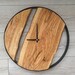 18, Wood Clock, Tree Slice Clock, Natural Wood Clock, Wooden Wall Clock ...