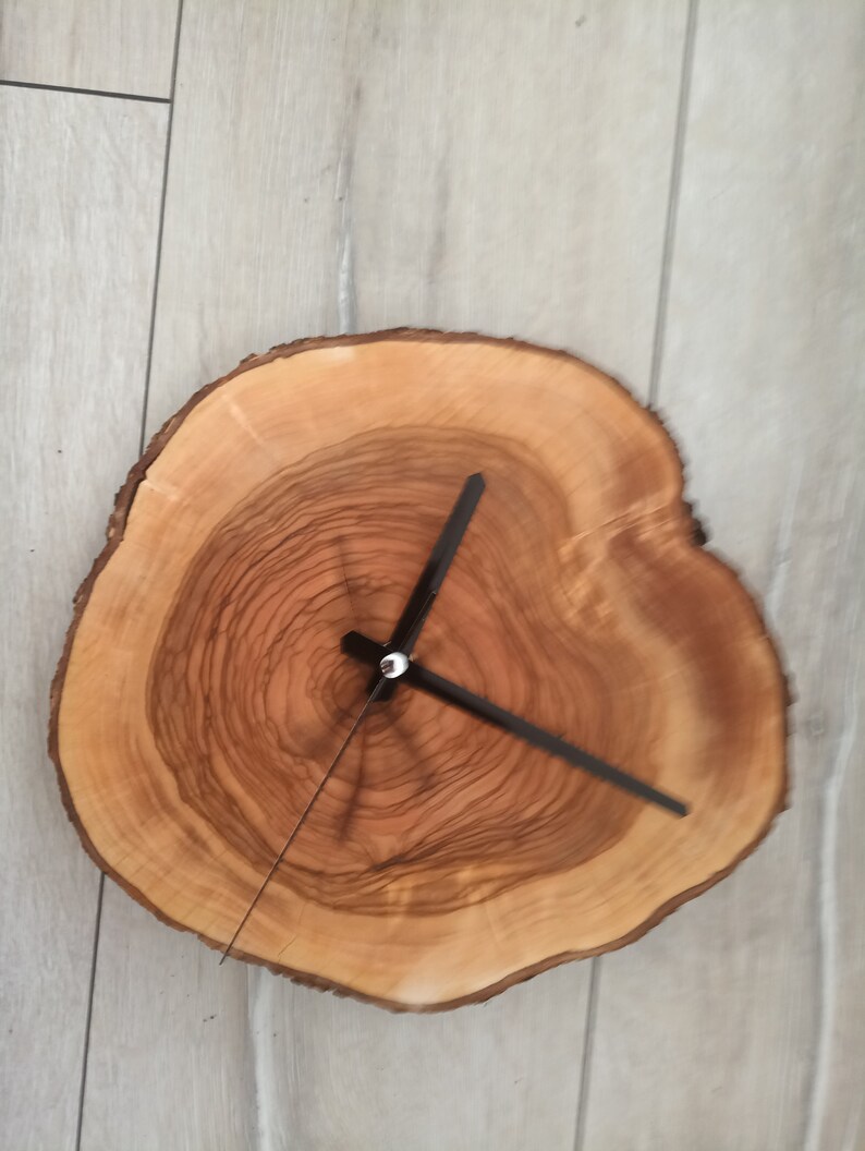 Wood Clock Tree Slice Clock Wood Slice Art Natural Wood Etsy