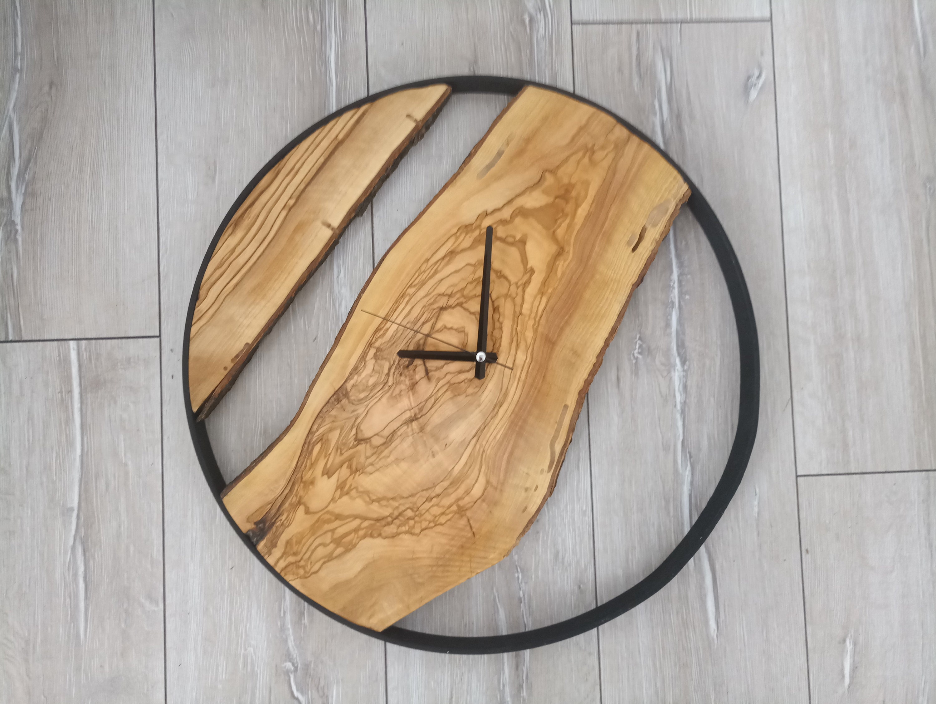 Home Décor Clocks Live Edge Clock Wooden Clock Special Series Wood
