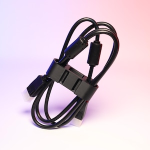 3D Printed Dual Cord Organizer Clips: No-Assembly Cable Management