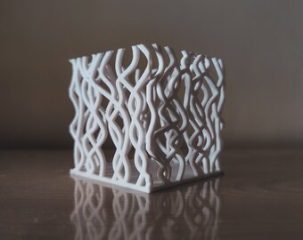 AlgaeCube 3D Printed Candle/Tea Light Holder