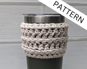 Mug Cozy DIGITAL PATTERN, Mug Warmer, Cup Cozy, Drink Cozy Easy Pattern Handmade Gift, Gift for mom