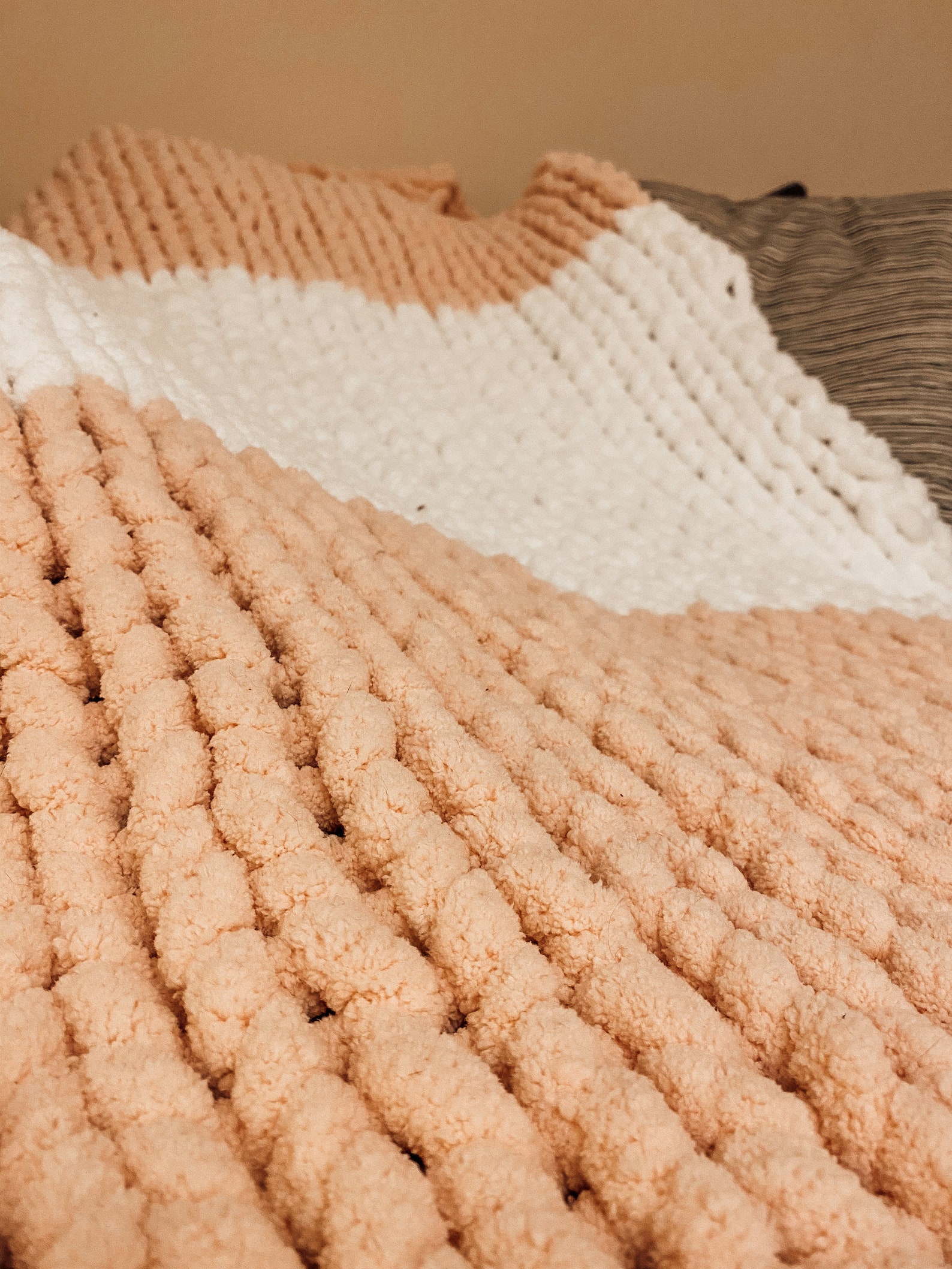 Chunky Knit Blanket Chenille Yarn Blanket Custom Made Etsy