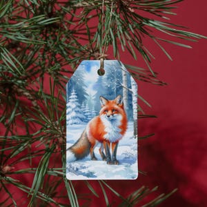Personalized Gift Tags Winter Collection | 18 Editable Gift Tags With Beautiful Winter Wievs | Winter Gift Hanging Tags |