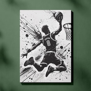 Personalized Basketball Poster | Editable Canva Template | Basketball Jersey Art | Basketball Player Print | Custom Basketball Player Gift