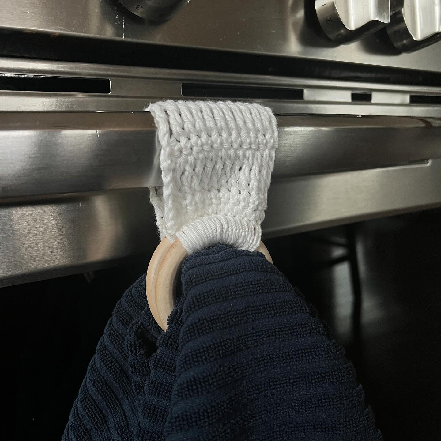 Crochet Towel Holder Towel Ring Kitchen Towel Hanger Etsy