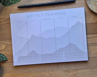 A5 weekly planner | Notepad for weekly planning | Daily overview | Notes | Made in Switzerland