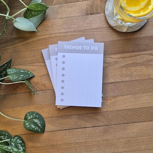 Things To Do List Notepad for the most important tasks in everyday life | Checkered and clear | Made in Switzerland