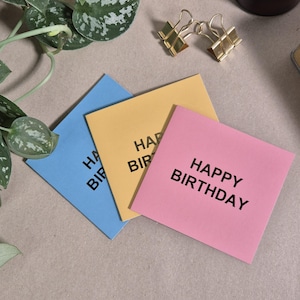 Karte "Happy Birthday" | Folierte Karte | Eine kleine Aufmerksamkeit | Farbenfrohe Karte zum Geburstag | Made in Switzerland