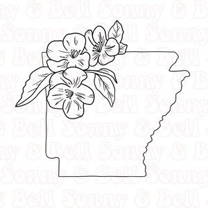 Arkansas State Flower Apple Blossom Wall Art Boho | Etsy