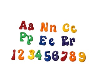 Fondant groovy letters