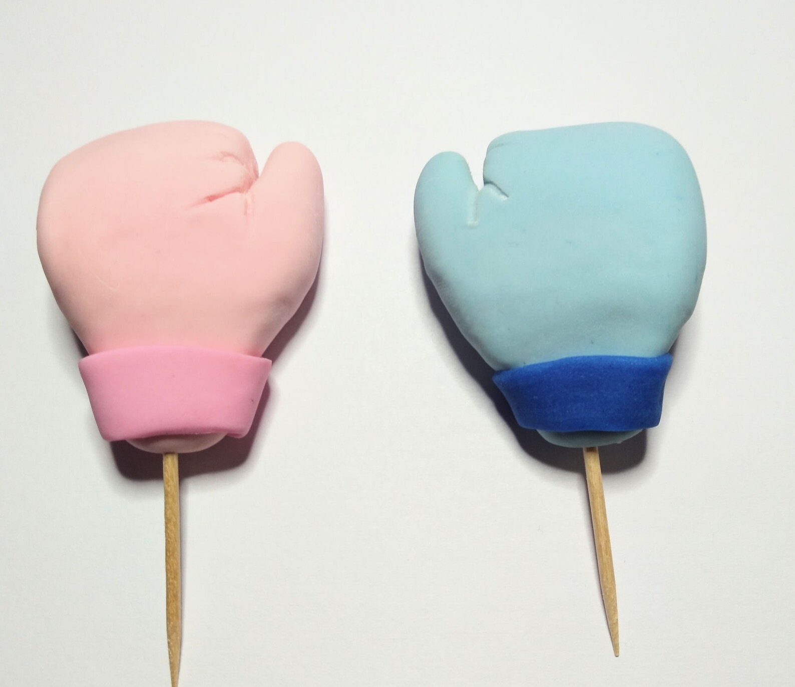 Gender reveal pink vs blue boxing gloves cupcake toppers Etsy