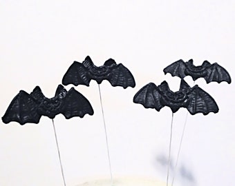 3" Fondant wired  bats cake topper