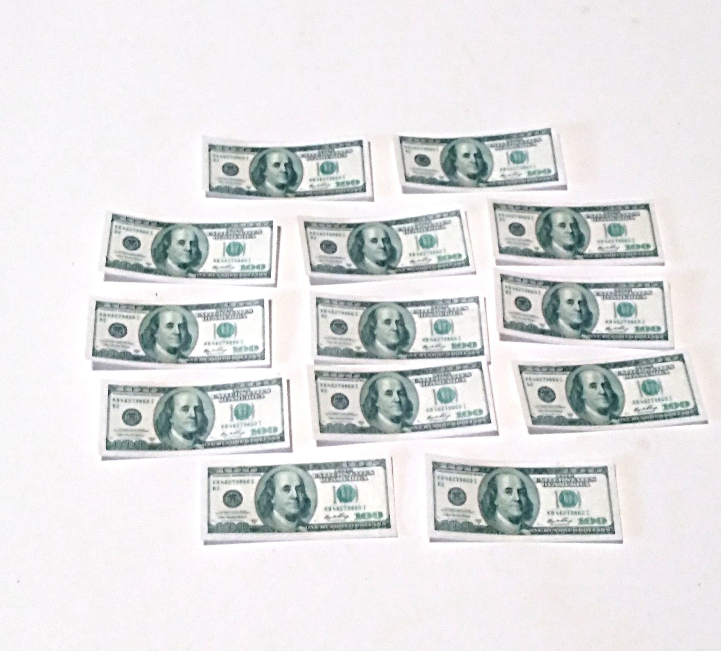 2,5 pouces d'argent comestible billet de 100 dollars à partir de papier  gaufré. Topper prédécoupé pour la décoration de cupcakes. Décorations de  dessert en argent -  France