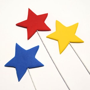 2 inch wired stars cake topper