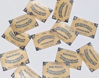 Wafer paper ouija board cupcake toppers