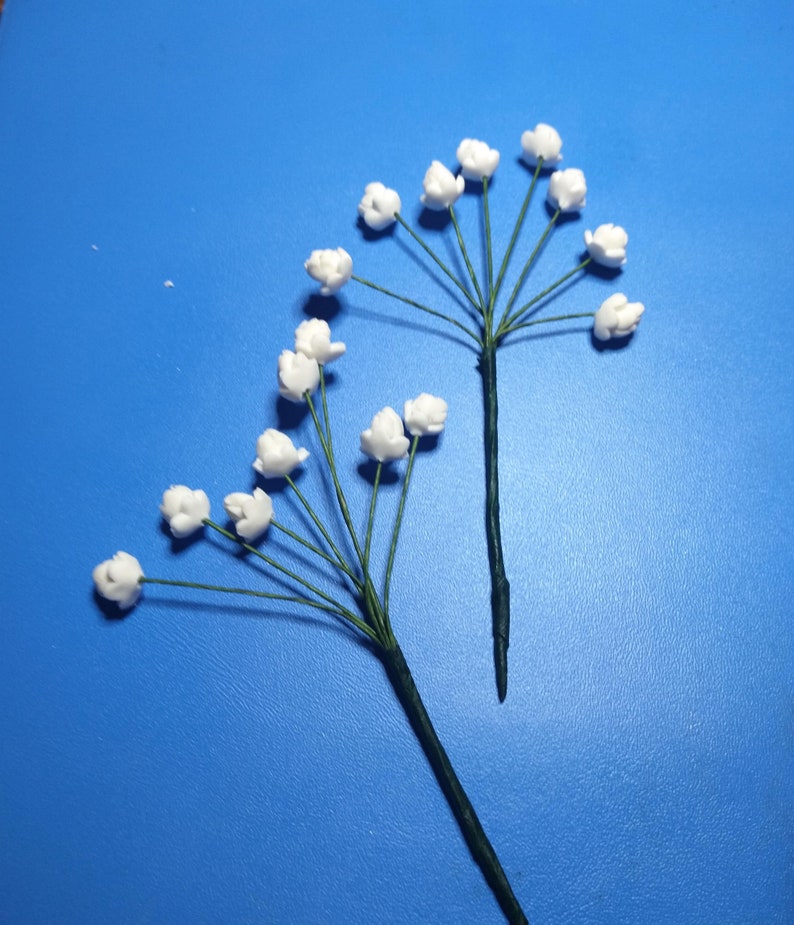 Edible Baby's Breath 3 Sprigs. Fondant Gum Paste Etsy