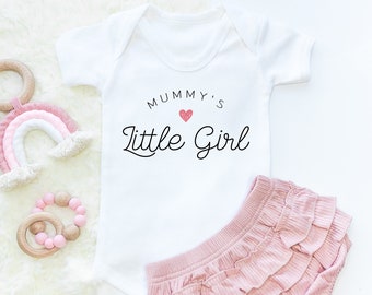 Mummy's Little Girl Baby Onesie Mothers Day Baby Bodysuit Cute Baby Grow Vest First Mothers Day Baby Kids Onesie Children