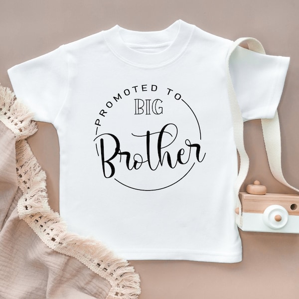 Promoted To Big Brother Toddler Shirt Baby Shirt Big Bro Shirt Cute Baby Onesie Kids Gift Cute Big Bro Tee Sibilings Matching Child Shirt