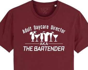 Bartender Shirt Funny Bartending T Shirt Barista Tee Adult Barman Gift Top Novelty Bartender T-Shirt Cocktails