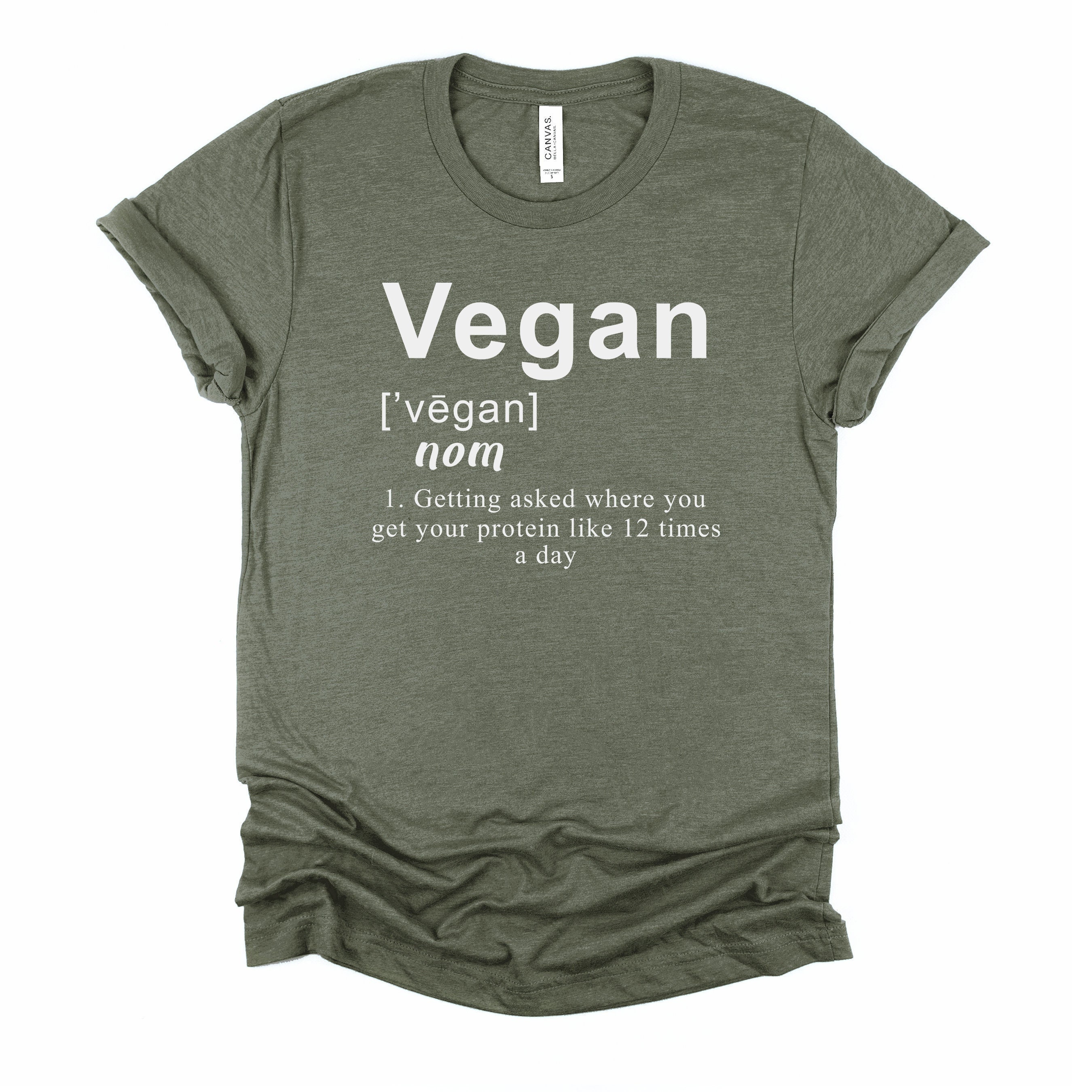 Vegan Definition Shirt Powered By Plants T Shirt Vegetarian Etsy
