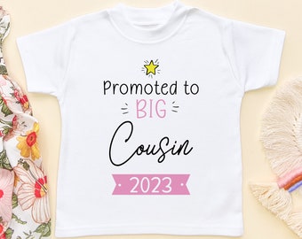 Big Cousin Girl Kids Shirt Cousins Custom Toddler Clothing Cute Personalized T-Shirt Gift Siblings Girl Kids Top