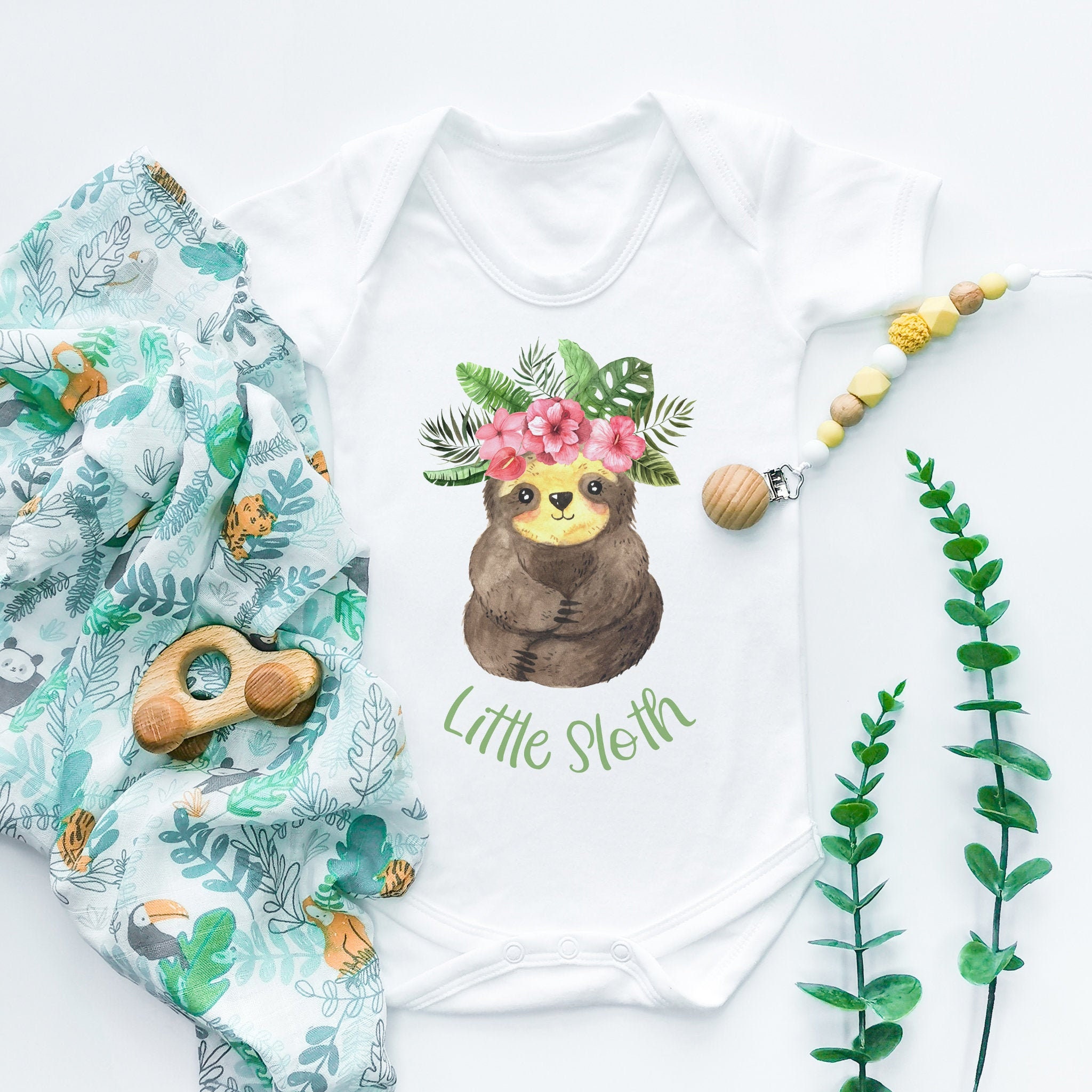Little Sloth Baby Onesie Bodysuit Funny Sloth Cute Kids | Etsy UK