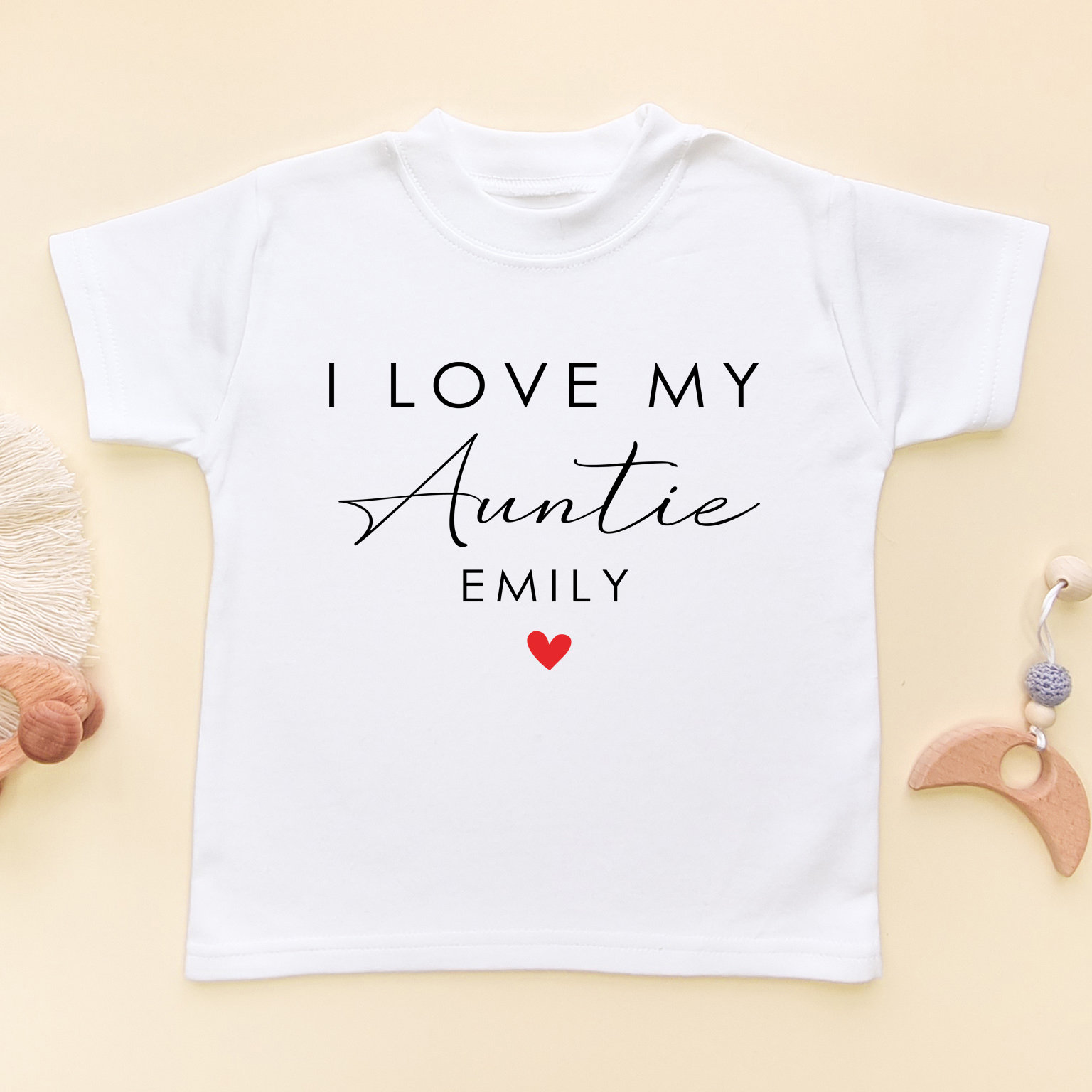 I Love My Auntie Toddler Shirt Personalised Auntie Kids Shirt Children Auntie Shirt Cute Auntie Kids Clothing Gift Idea Best Aunt
