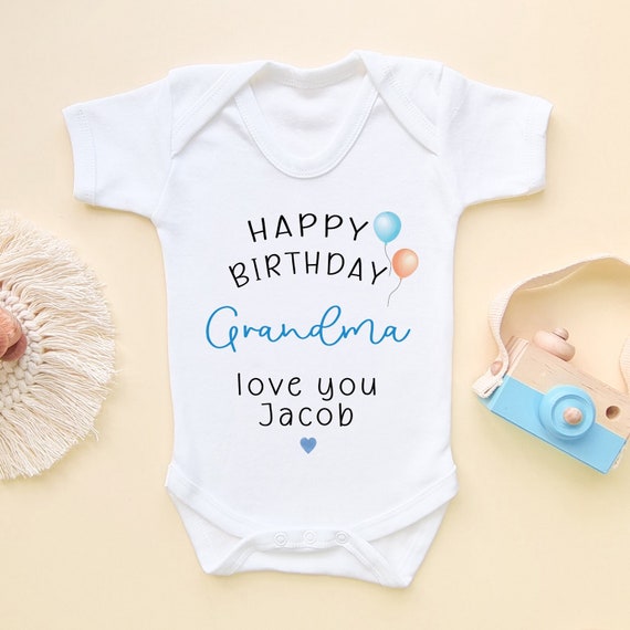 Happy Birthday Grandma Baby Onesie Personalised Birthday Nanny