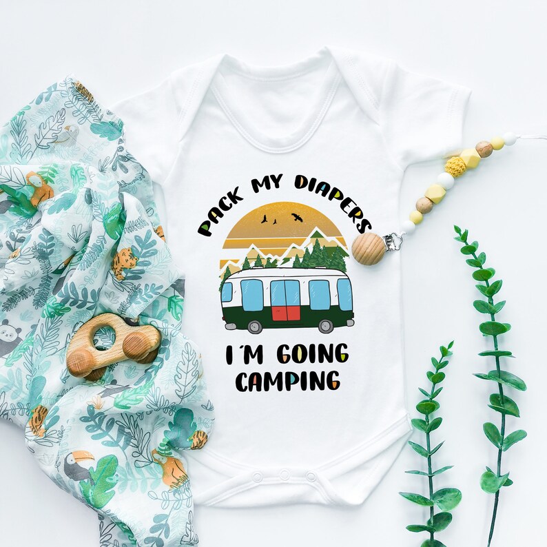 Camping Baby Onesie Adventure Funny Baby Bodysuit Cute Modern Etsy