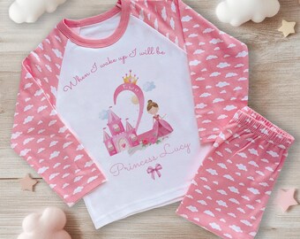 Personalised 2nd Birthday Pyjamas, Princess Toddler PJ Set, Party Present