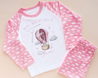 2nd Birthday Girl Personalised Pyjamas Set - Pink Bunny Pyjama - Second Birthday PJs
