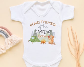 Camping Crew Baby Onesie - Adventure Baby Bodysuit - Summer Gift Baby Vest - Camping Baby Grow - Mountains Children Holiday Baby Grow