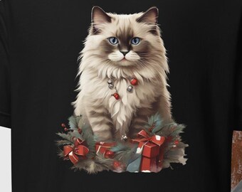 Ragdoll Cat Christmas Shirt, Xmas Presents, Baubles, Ragdoll Unisex t-shirt