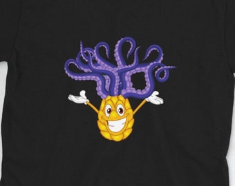 Pineapple Octopus, sea creature, pineapple, octopus Short-Sleeve Unisex T-Shirt