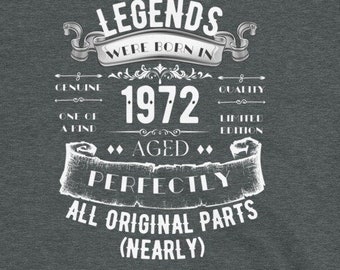 Legends were Born in 1972, 50th Birthday, 50 Years Old, Short-Sleeve Unisex T-Shirt