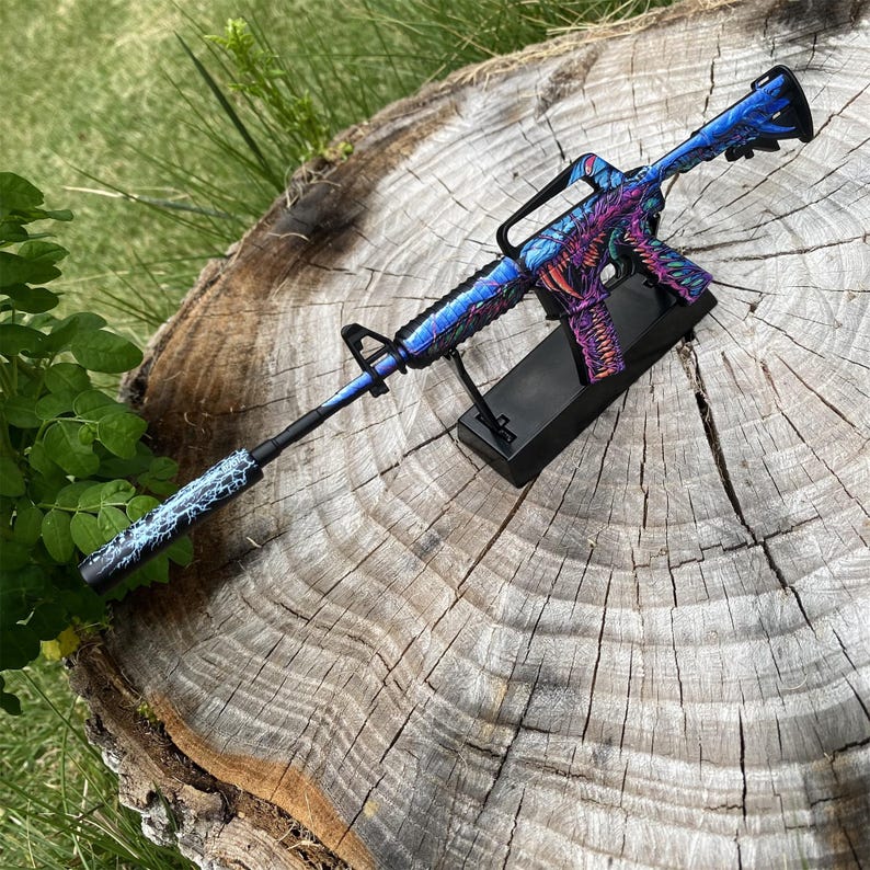 Tiny CSGO M4A1-S Hyper Beast Metal Craft CS2 Game Room Decoration PC ...