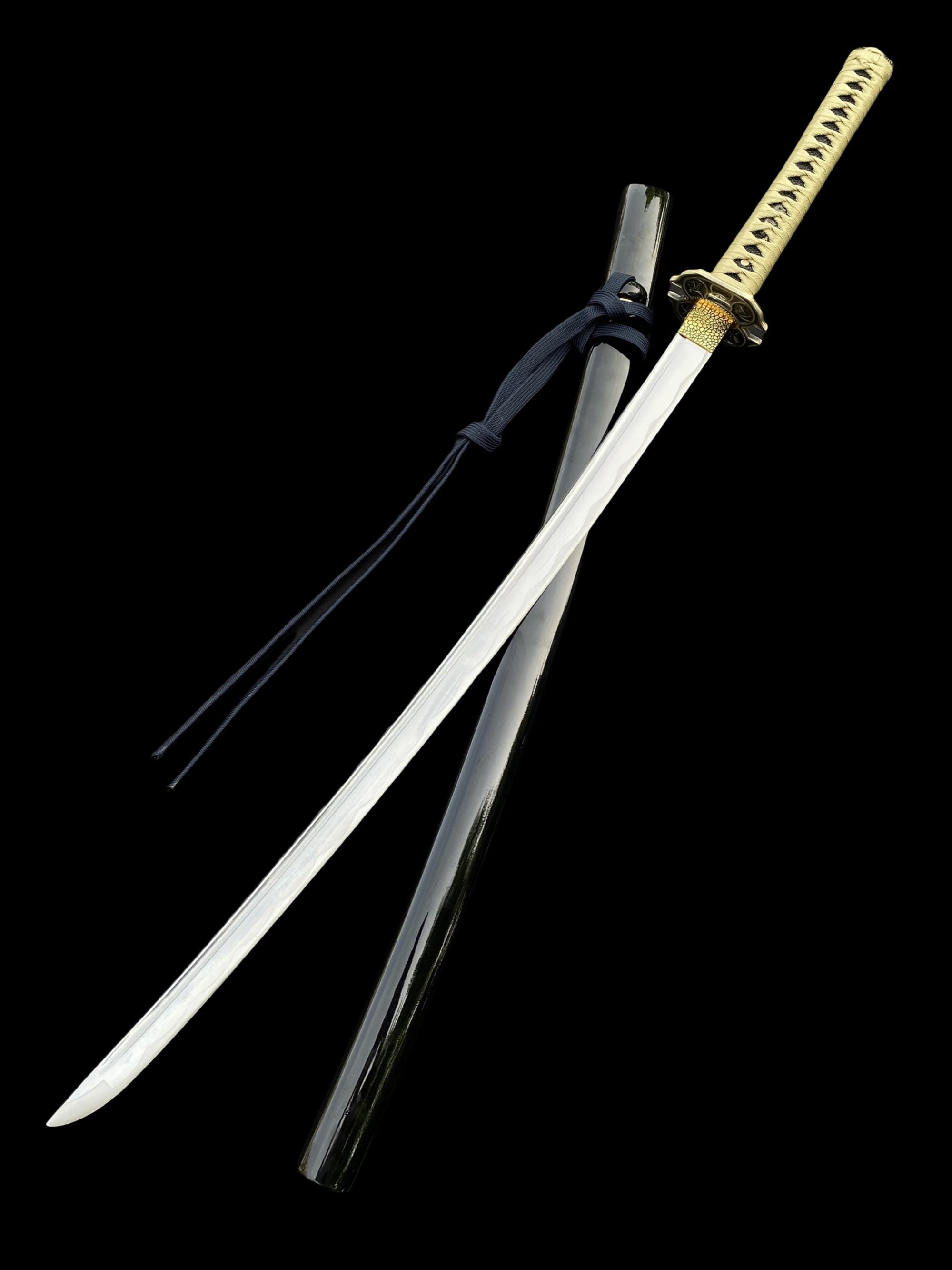 Hamdmade Yamato Inspired Japanese Katana Chrysanthemum Pattern