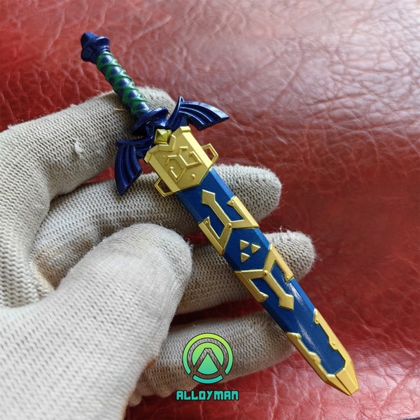 Hand-Forged Master Sword Miniature Zelda Link Master Steel Small Replica Collective Handmade Small Sword EDC Knife Unboxing Tool Knife