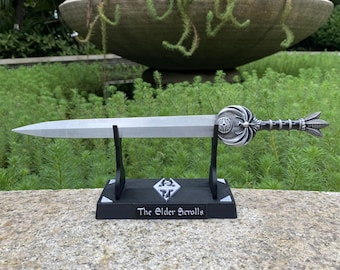 Handmade  1/3 Scale Nightingale Sword Metal Craft With 3D Printed Display Holder