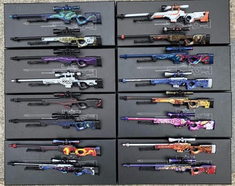 Hot Skin CSGO AWP Metal Tiny Gun Lore Gungnir Asiimov Crakow Neo-Noir Medusa Lightning Strike Wildfire Redline Gamer Gift