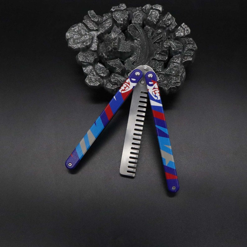 Yoru Knife Yoru Comb Stainless Steel Butterfly Trainer Etsy