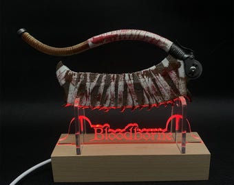 Metal Bloodborne Saw Cleaver Mini Replica Fatanstic Bloodborne Game Room Decoration Lighting Up Nighting Light Fan Art For Display