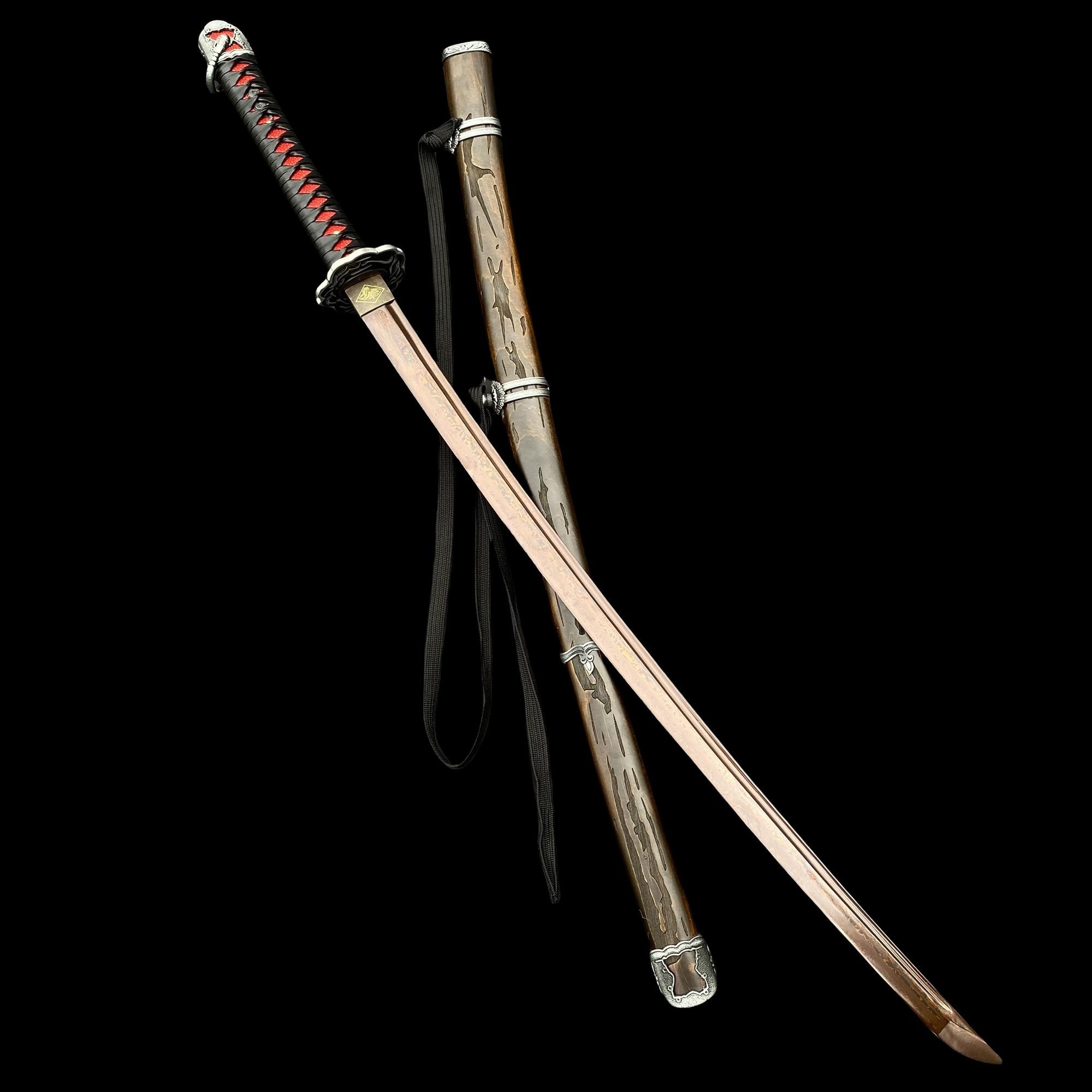 Red Damascus Steel Gracious Gift of Tears Katana Sekiro Shadow Die