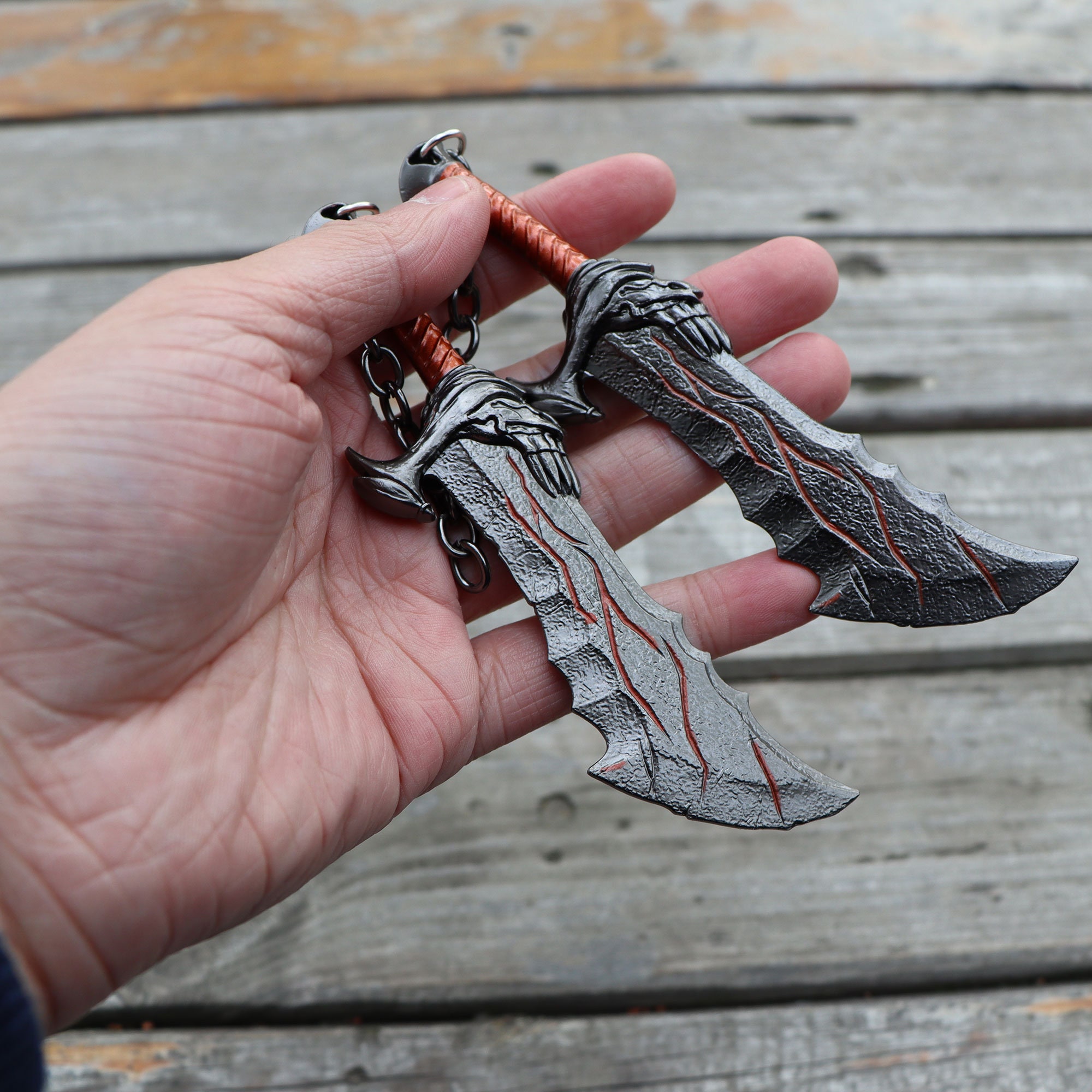 God of War Kratos Chaos Blades Metal Mini Replica Kratos Sword Etsy