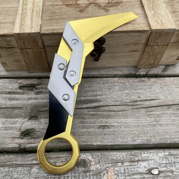 Metal Prime 2.0 Karambit Trainer Blade Blade Cosplay Replica Collection Display Model Best Gamer Geschenke