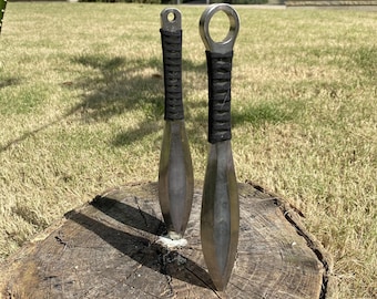 Hand-forged Traditional Japanese Koga Style Ninjutsu Special Ninja Kunai 58HRC 8mm/0.31" Thickness Duralble Kunai